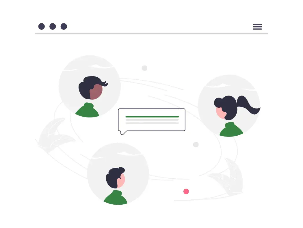 three people communicating over videoconference